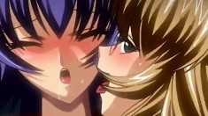 Animated lesbians make each other scream during a bondage scene