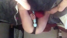 Clitoral massage with Hitachi