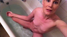 blond and her solo masturbation