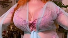 Big boobs milf masturbates with her dildo