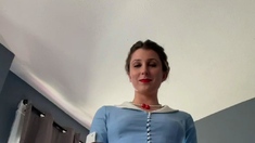 Brunette and her toys have close up masturbation sex