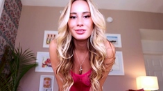 Close up with teen pussy pleased with dildo and vibrator