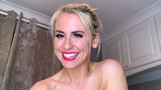 Amateur blond girl with big boobs getting fucked