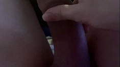 Tattood shemale tranny plays with ass during masturbation