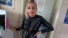 Glam blonde ass cumshot after hardcore anal