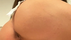 Stacked brunette goes solo toys and masturbation
