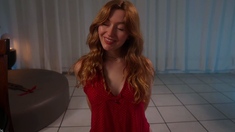 Petite amateur redheaded teen pisses and sucks cock