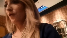 Amateur blonde having solo pleasure
