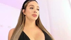 Cute blonde with big boobs solo