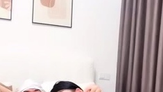 Small tit GF gives POV blowjob on my denim