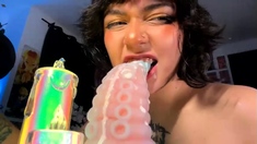 Homemade amateur webcam blowjob