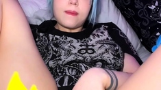 Horny amateur asian teen girl toying her pussy on cam
