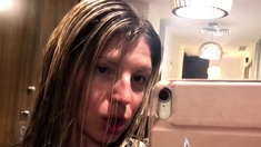 Gina Gerson shower pussy shaving
