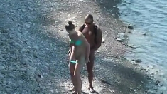 Nudist Beach Blowjob Voyeur Video