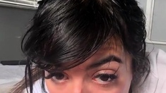 Pakistani Aaliyah Yasin wakes up to suck a white cock, but