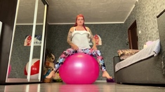 Amateur redhead milf alena strips and dances