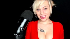 USA sexiest blonde pregnant big boobs beauty webcam show
