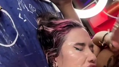 Very Dirty Double Squirt In Slut's Dirty Mouth
