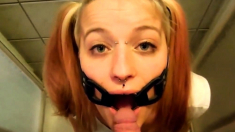 PervyPixie gagged while drinking Piss