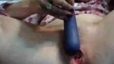 Mature german play with vibrating toy