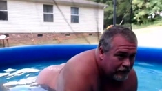 Naked Pool Dad